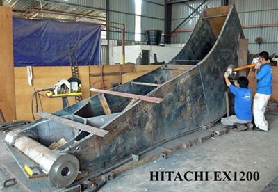 EX1200 Long Reach Package under construction